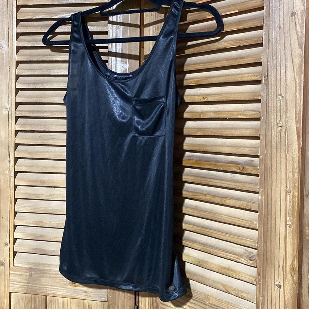 Guess Los Angeles black silk tank top